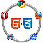 Valid HTML5 and CSS3 with Cross Browser Compatibility icon